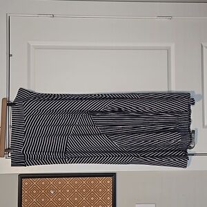 Torrid Navy Blue & White Maxi Skirt